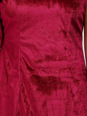 single sleeved velvet gown - 14478494 - Standard Image - 4