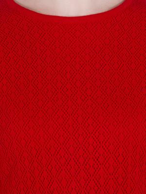 Red solid pullover - 14478692 - Standard Image - 4