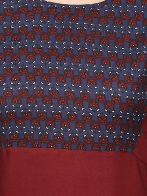 Printed yoke straight kurta - 14479850 - Standard Image - 4