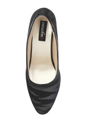 black faux leather slip on pumps - 14481765 - Standard Image - 4
