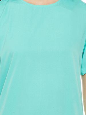 light blue crepe top - 14481998 - Standard Image - 4
