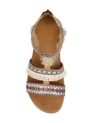 beige leatherette flats - 14483294 - Standard Image - 4