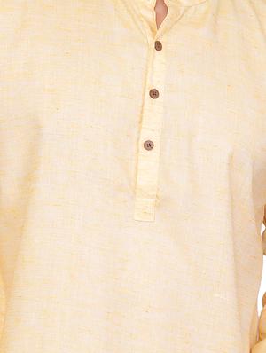PAROKSH yellow cotton long kurta - 14484755 - Standard Image - 4
