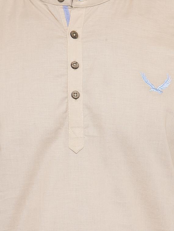 beige cotton casual shirt - 14484774 - Zoom Image - 4