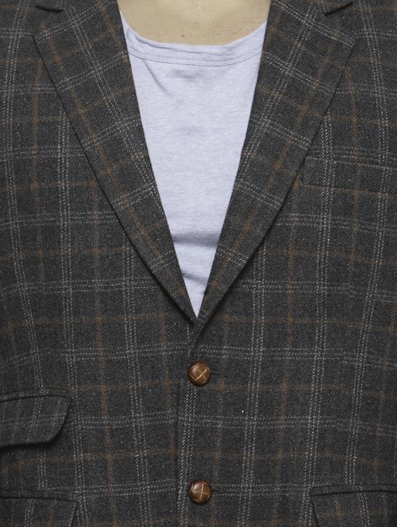 black wool & polyester blend casual blazer - 14484849 - Zoom Image - 4