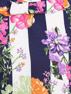 multi colored crepe top - 14485394 - Standard Image - 4