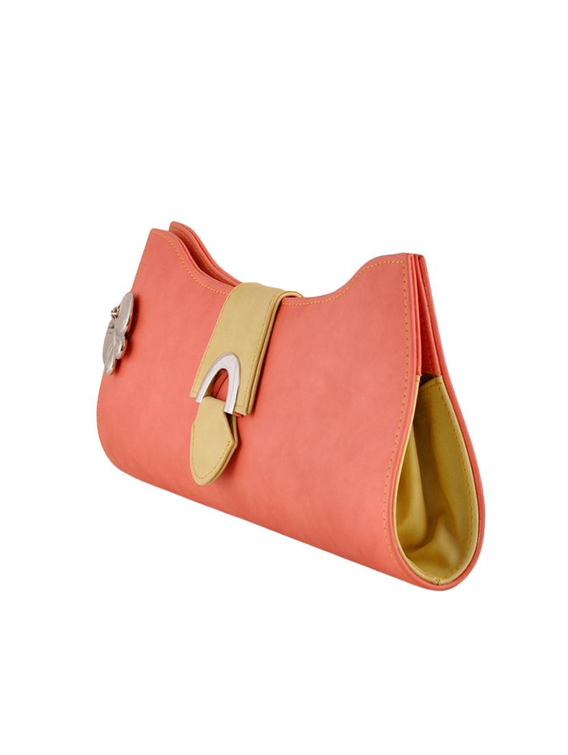 pink leatherette clutch - 14488250 - Zoom Image - 4