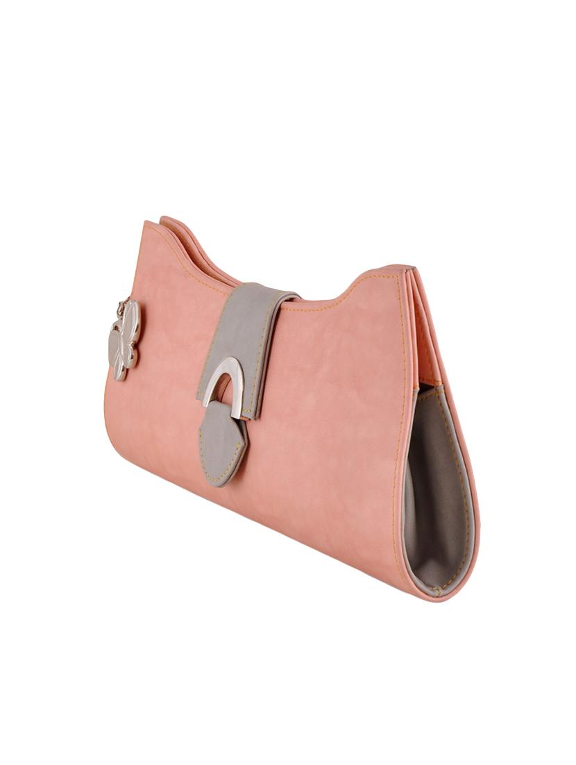 pink leatherette clutch - 14488251 - Zoom Image - 4