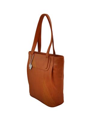 tan leatherette regular handbag - 14488277 - Standard Image - 4