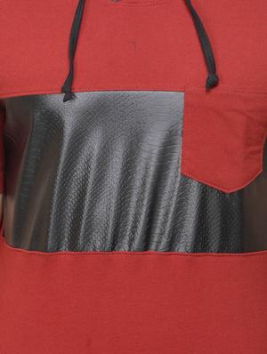 maroon cotton pocket t-shirt - 14491848 - Standard Image - 4