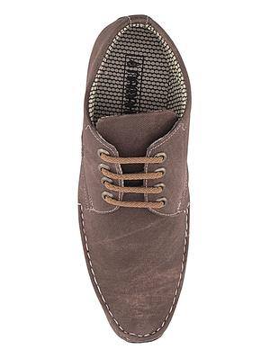 brown leatherette lace-up derby - 14493675 - Standard Image - 4