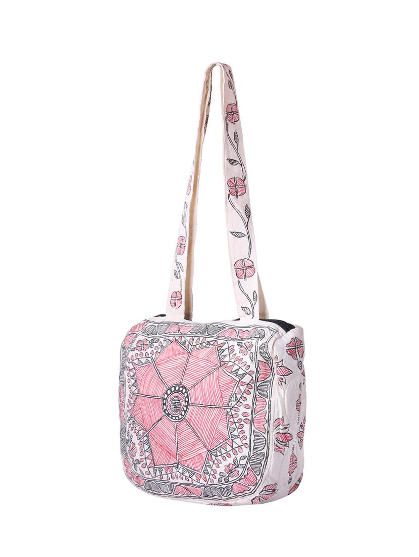 white cotton regular handbag - 14497288 - Zoom Image - 4
