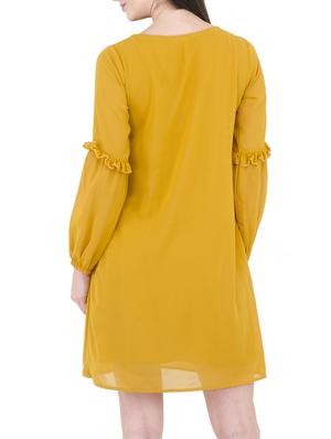 yellow georgette shift dress - 14497413 - Standard Image - 4