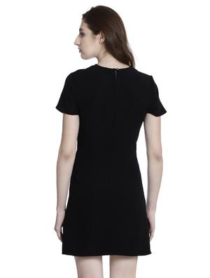 solid black a-line dress - 14497685 - Standard Image - 4