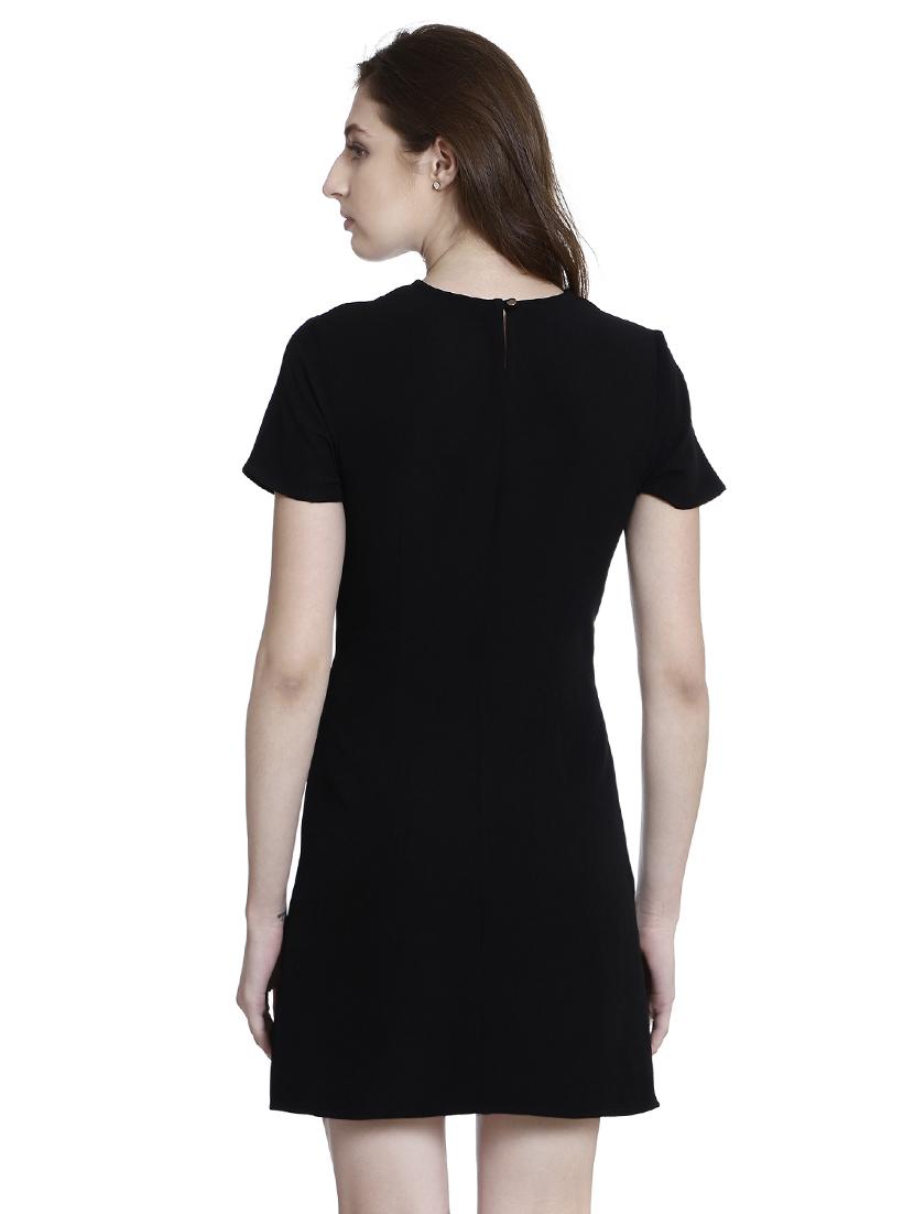 solid black a-line dress - 14497685 - Zoom Image - 4