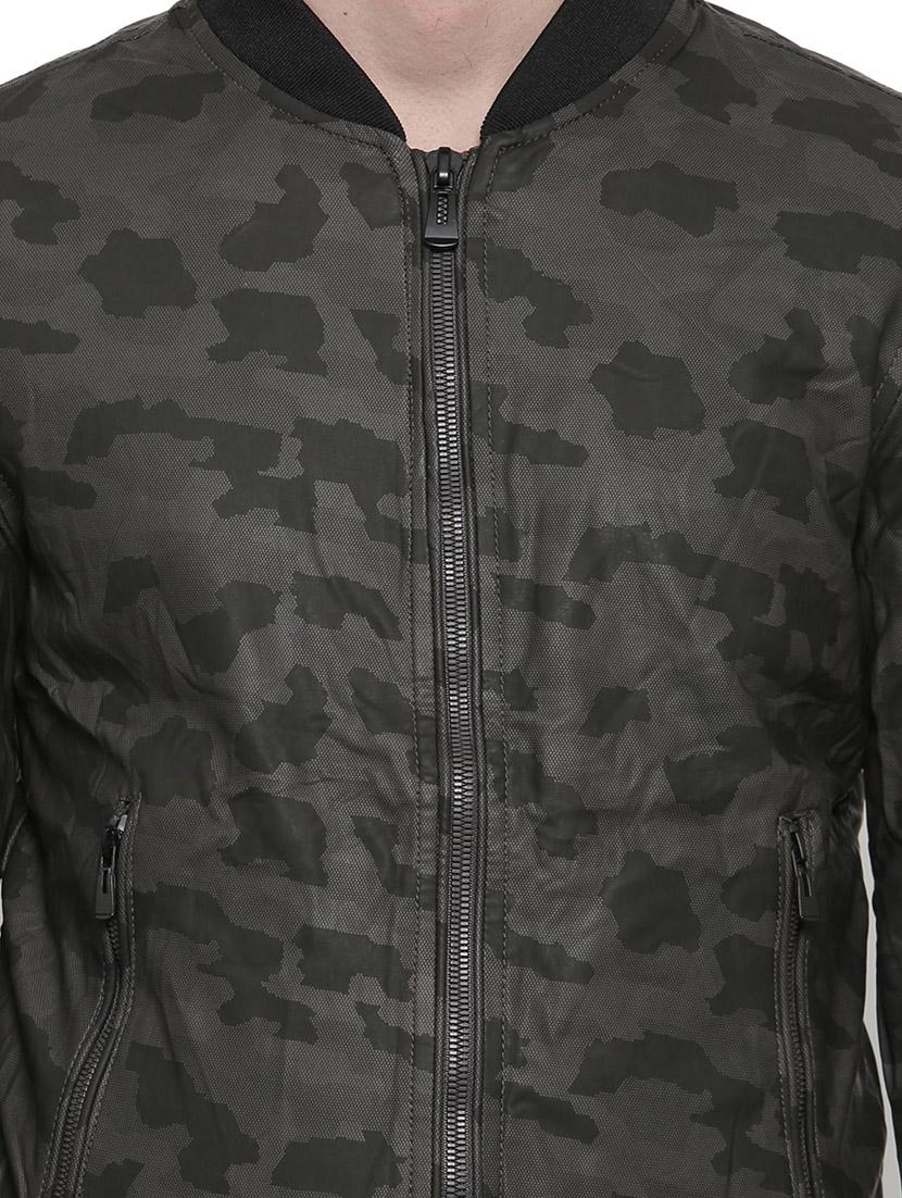 green printed biker jacket - 14498224 - Zoom Image - 4