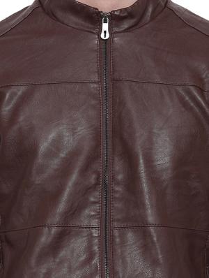 brown leather biker jacket - 14498230 - Standard Image - 4