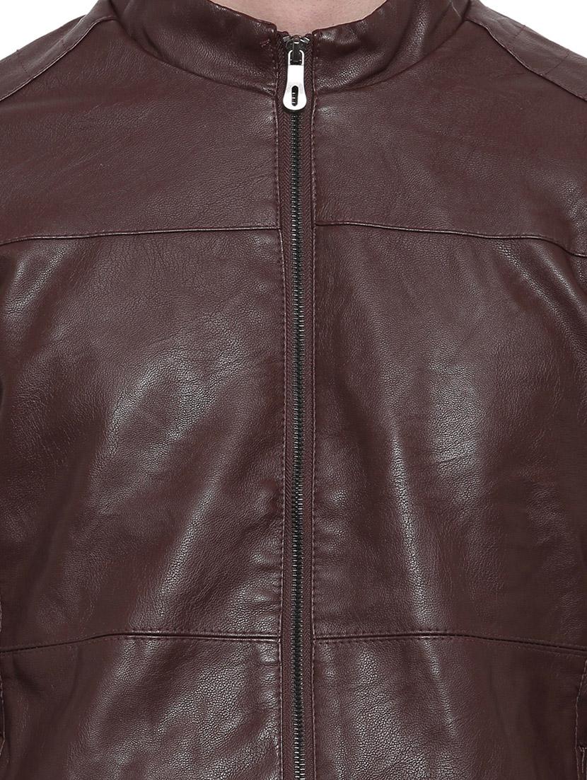 brown leather biker jacket - 14498230 - Zoom Image - 4