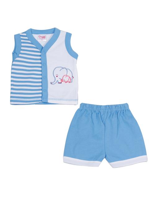 blue cotton shorts set - 14504271 - Standard Image - 1
