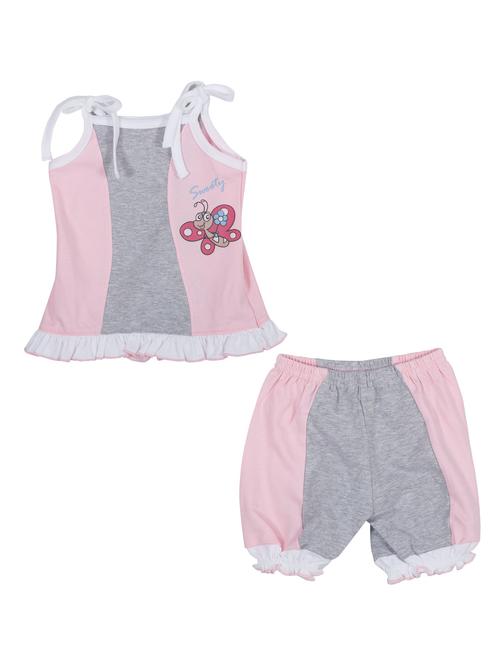 pink cotton shorts set - 14504339 - Very Small Image - 1