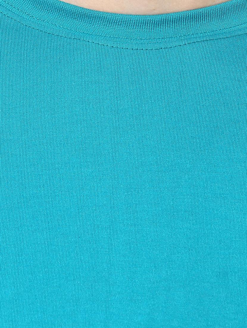 turquoise cotton t-shirt - 14504548 - Zoom Image - 4