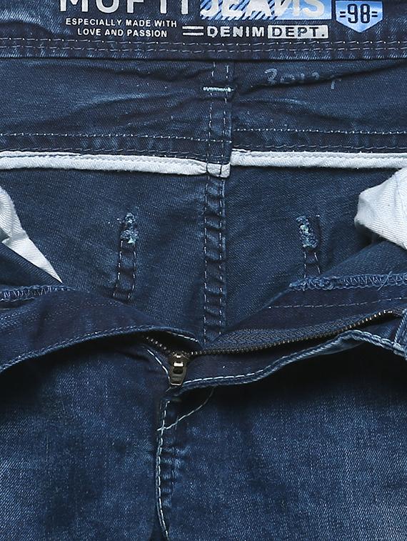 blue cotton ripped jeans - 14504632 - Zoom Image - 4