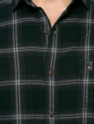 black cotton casual shirt - 14504694 - Standard Image - 4