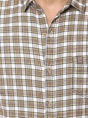 beige cotton casual shirt - 14504709 - Standard Image - 4