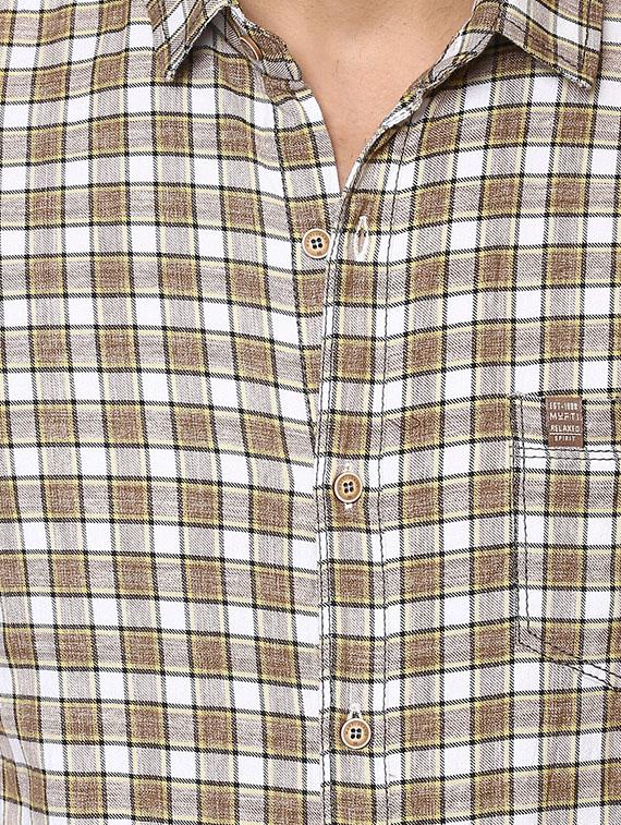 beige cotton casual shirt - 14504709 - Zoom Image - 4