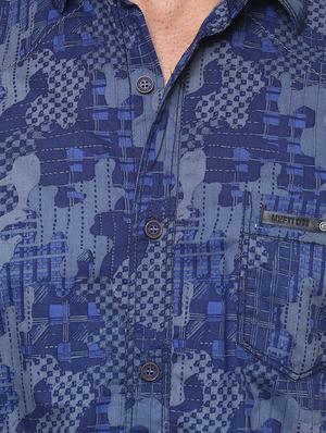 blue cotton casual shirt - 14504740 - Standard Image - 4