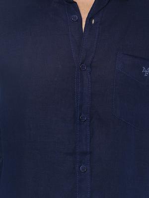 blue cotton casual shirt - 14504963 - Standard Image - 4