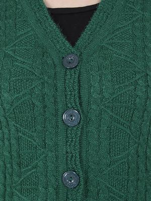 green woolen cardigan - 14505096 - Standard Image - 4