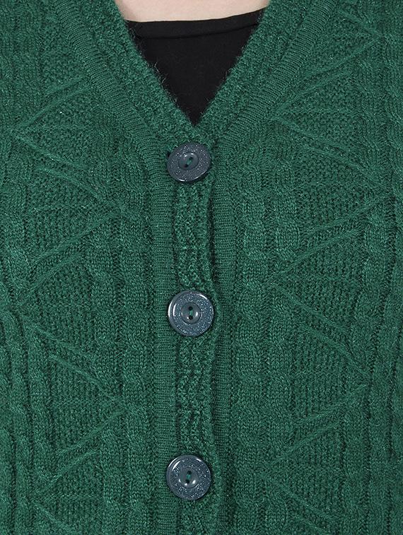green woolen cardigan - 14505096 - Zoom Image - 4