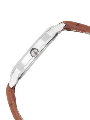 Luba Black N White Dial Watch Combo For Men With Brown Strap - 14505203 - Standard Image - 4