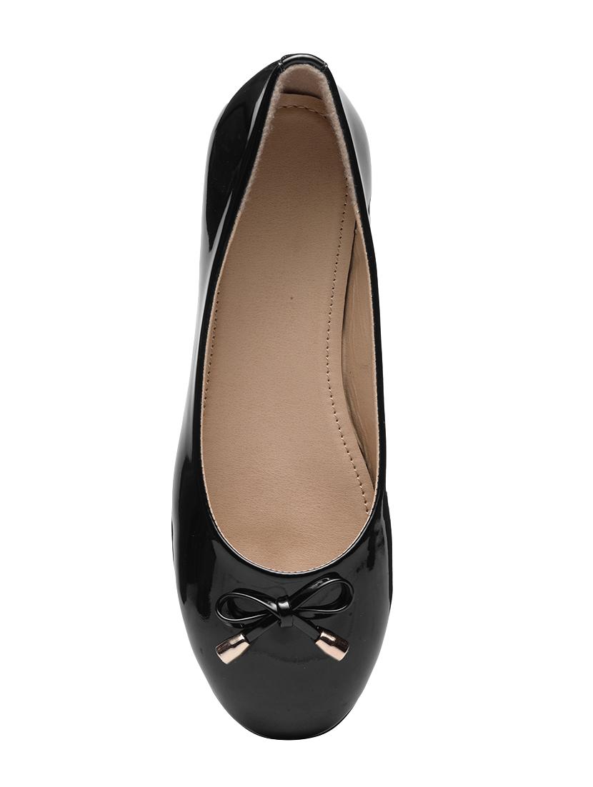 black faux leather slip on ballerina - 14505669 - Zoom Image - 4