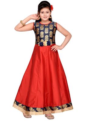 red silk blend party gown - 14505815 - Standard Image - 4
