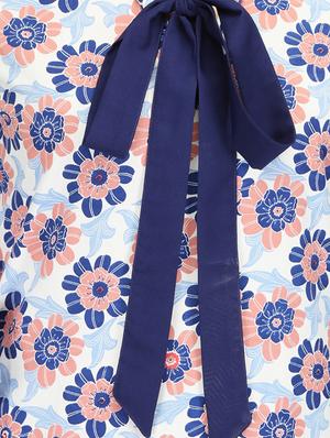 Tie neck floral flared sleeved - 14506357 - Standard Image - 4