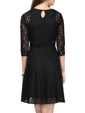 black net aline dress - 14506463 - Standard Image - 4