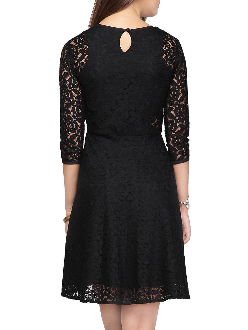 black net aline dress - 14506463 - Zoom Image - 4