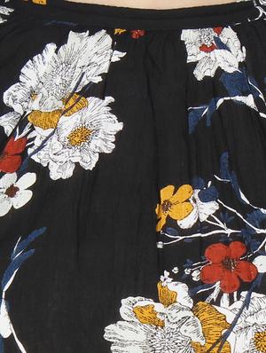black cotton printed dress - 14509705 - Standard Image - 4