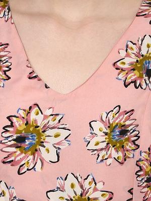 pink printed crepe top - 14511179 - Standard Image - 4