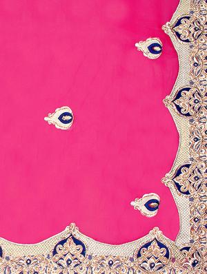 pink embroidered saree with blouse - 14512256 - Standard Image - 4