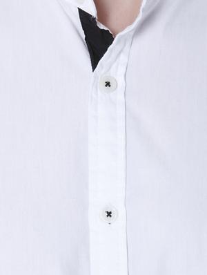 white cotton casual shirt - 14514091 - Standard Image - 4