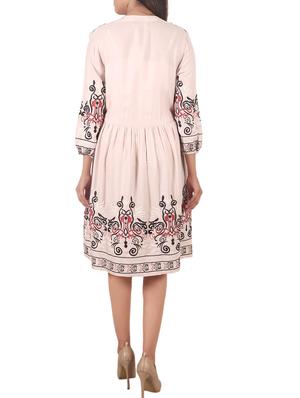 pink cotton fit & flare dress - 14516272 - Standard Image - 4