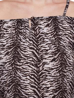 brown printed top - 14516468 - Standard Image - 4
