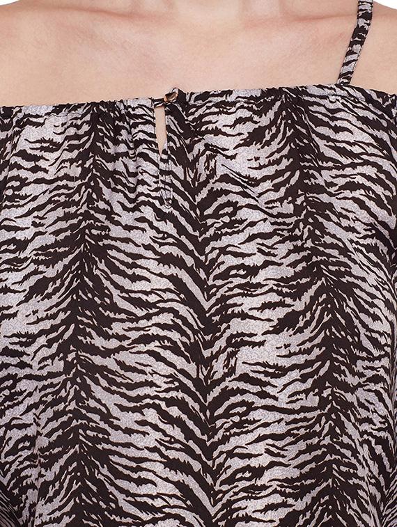 brown printed top - 14516468 - Zoom Image - 4