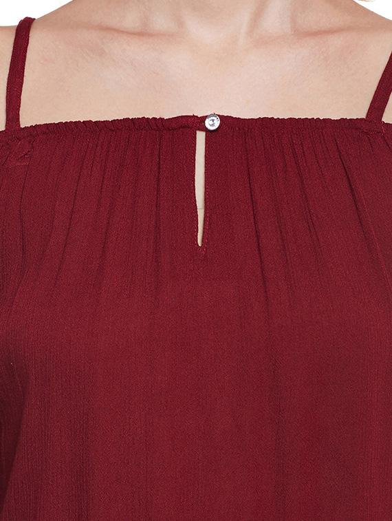 maroon solid top - 14516606 - Zoom Image - 4