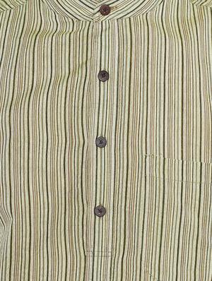 green cotton long kurta - 14517389 - Standard Image - 4