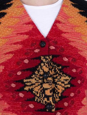 Multicolored woolen cardigan - 14519157 - Standard Image - 4