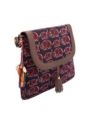 blue cotton ethnic sling bag - 14521320 - Standard Image - 4